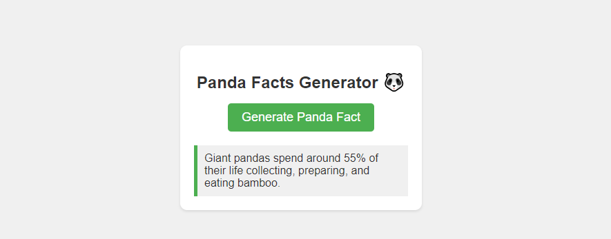 The Random Panda Fact Screenshot